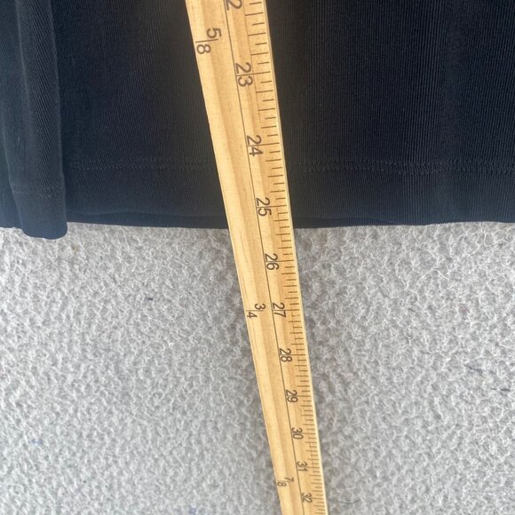 Chicos Top Womens 1 US Medium Black Travelers Knit Long Sleeves Ruched Button - Picture 9 of 10